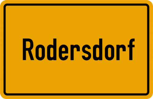 Ortsschild Rodersdorf