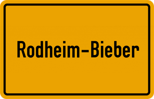 Ortsschild Rodheim-Bieber