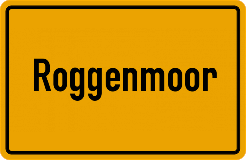 Ortsschild Roggenmoor