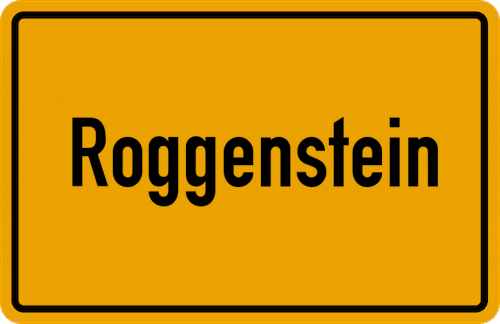 Ortsschild Roggenstein