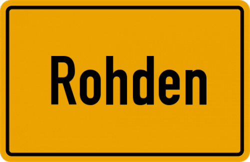 Ortsschild Rohden