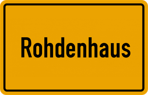 Ortsschild Rohdenhaus