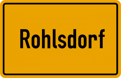 Ortsschild Rohlsdorf