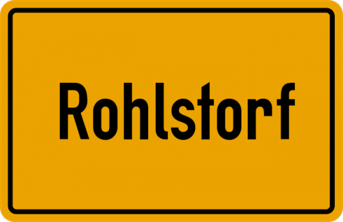 Ortsschild Rohlstorf, Holstein