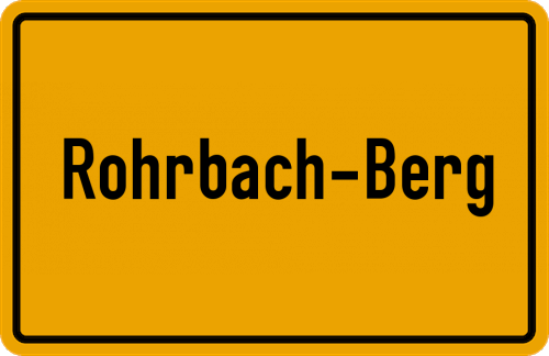 Ortsschild Rohrbach-Berg