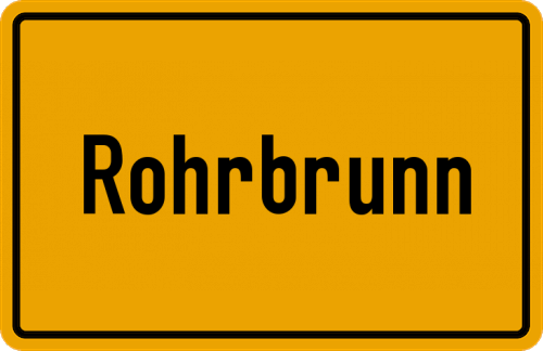 Ortsschild Rohrbrunn