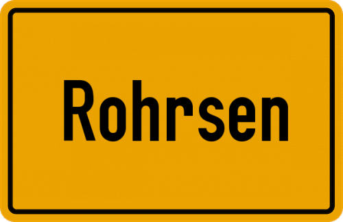 Ortsschild Rohrsen, Kreis Nienburg