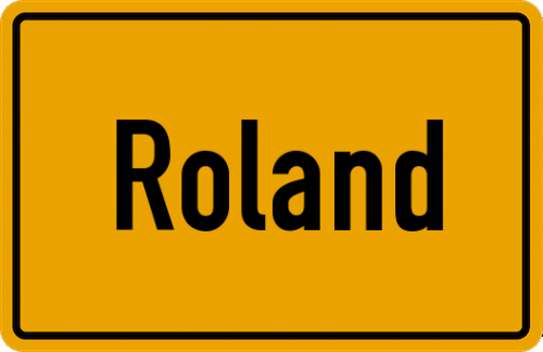 Ortsschild Roland