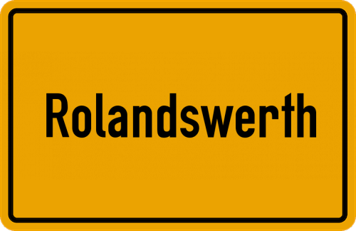 Ortsschild Rolandswerth