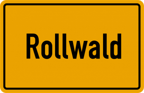 Ortsschild Rollwald