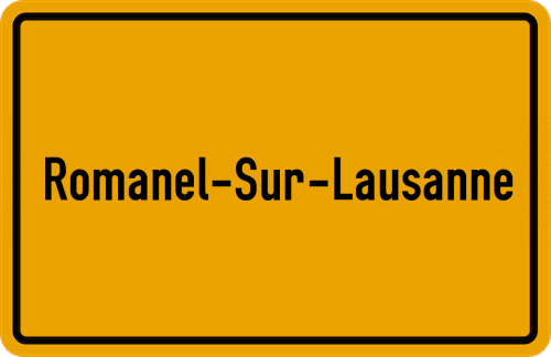 Ortsschild Romanel-sur-Lausanne