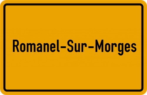 Ortsschild Romanel-sur-Morges