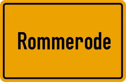 Ortsschild Rommerode