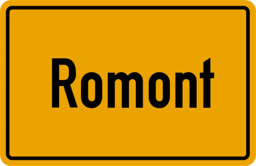 Ortsschild Romont