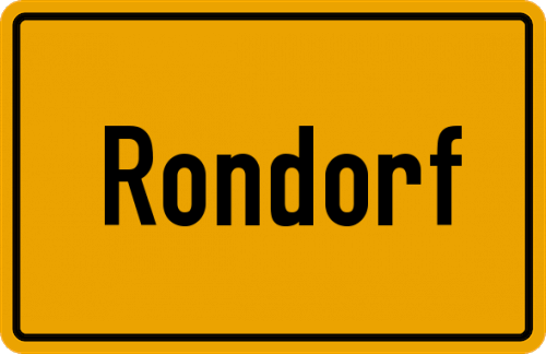 Ortsschild Rondorf, Rheinland