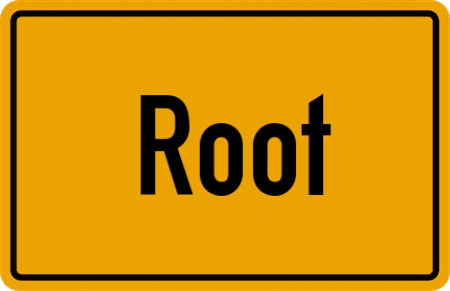 Ortsschild Root