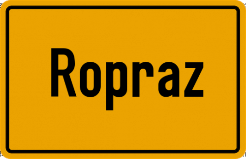 Ortsschild Ropraz