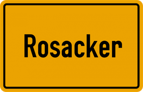 Ortsschild Rosacker