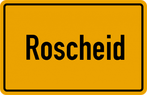 Ortsschild Roscheid, Eifel