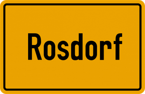 Ortsschild Rosdorf, Holstein