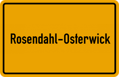 Ortsschild Rosendahl, Westfalen