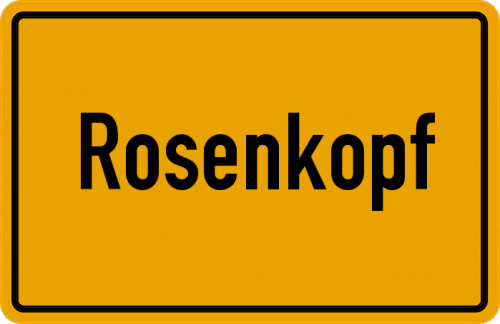 Ortsschild Rosenkopf