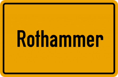 Ortsschild Rothammer