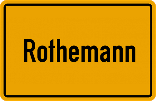 Ortsschild Rothemann