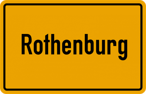 Ortsschild Rothenburg