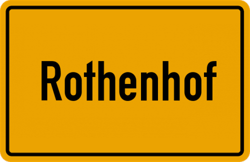 Ortsschild Rothenhof