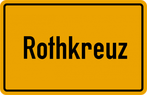 Ortsschild Rothkreuz, Allgäu