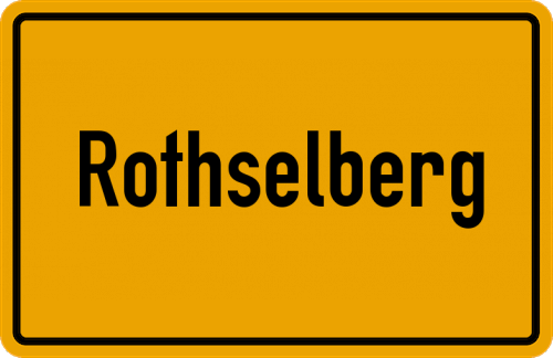 Ortsschild Rothselberg