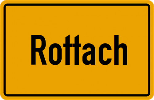 Ortsschild Rottach, Allgäu