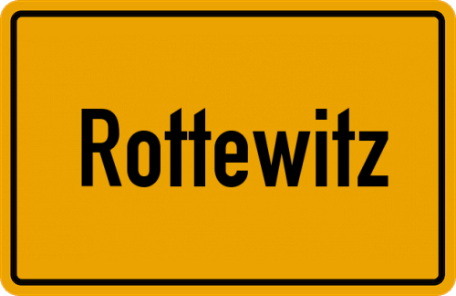 Ortsschild Rottewitz