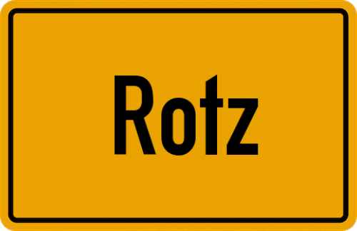Ortsschild Rotzel