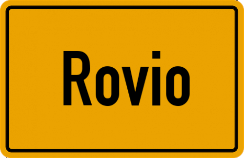 Ortsschild Rovio