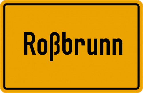 Ortsschild Roßbrunn