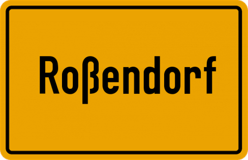 Ortsschild Roßendorf