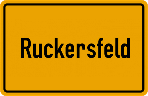 Ortsschild Ruckersfeld