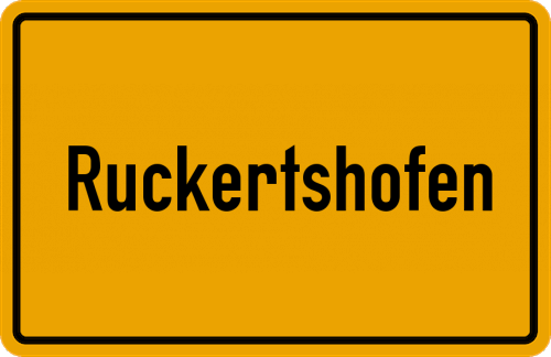 Ortsschild Ruckertshofen, Mittelfranken