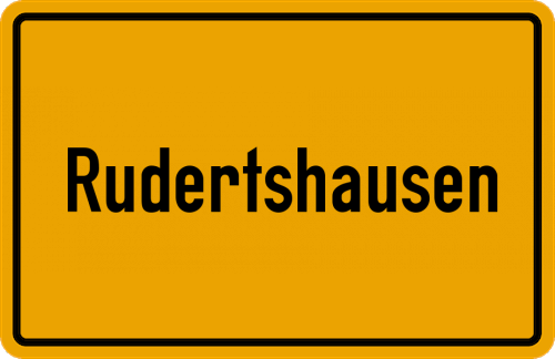 Ortsschild Rudertshausen