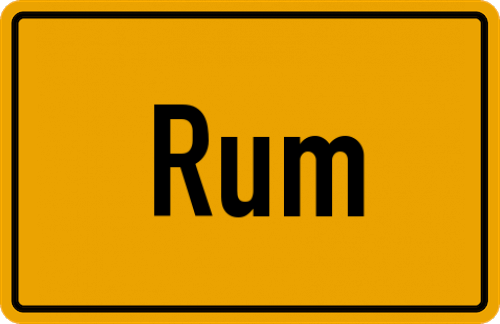 Ortsschild Rum