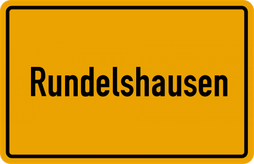 Ortsschild Rundelshausen