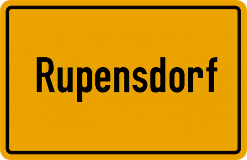 Ortsschild Rupensdorf