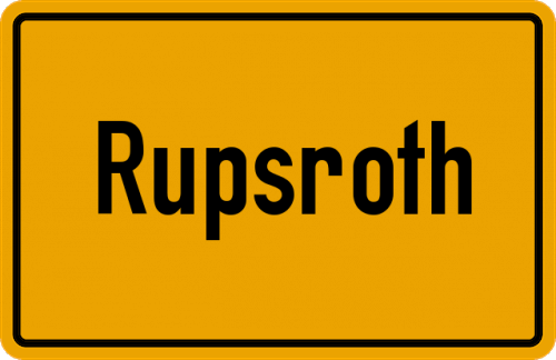 Ortsschild Rupsroth