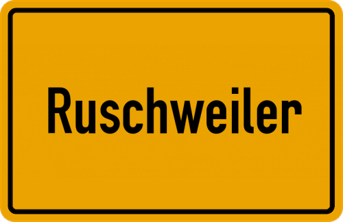 Ortsschild Ruschweiler