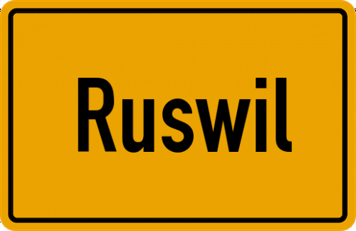 Ortsschild Ruswil