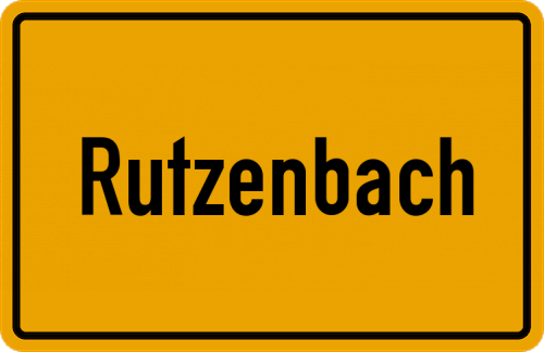 Ortsschild Rutzenbach
