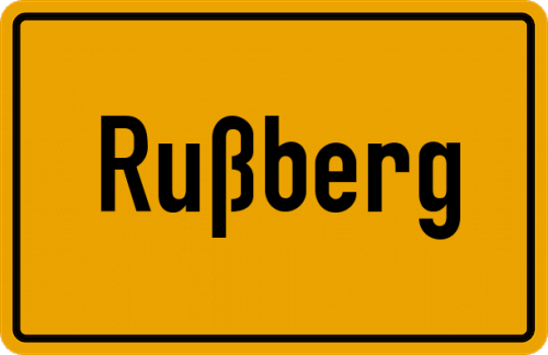 Ortsschild Rußberg