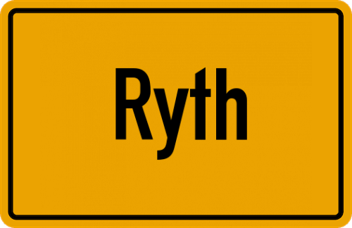Ortsschild Ryth